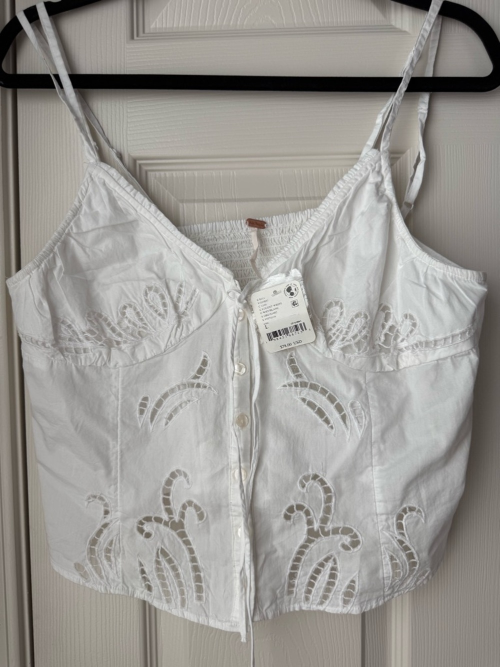 Free People Sweet Sammi Eyelet Top